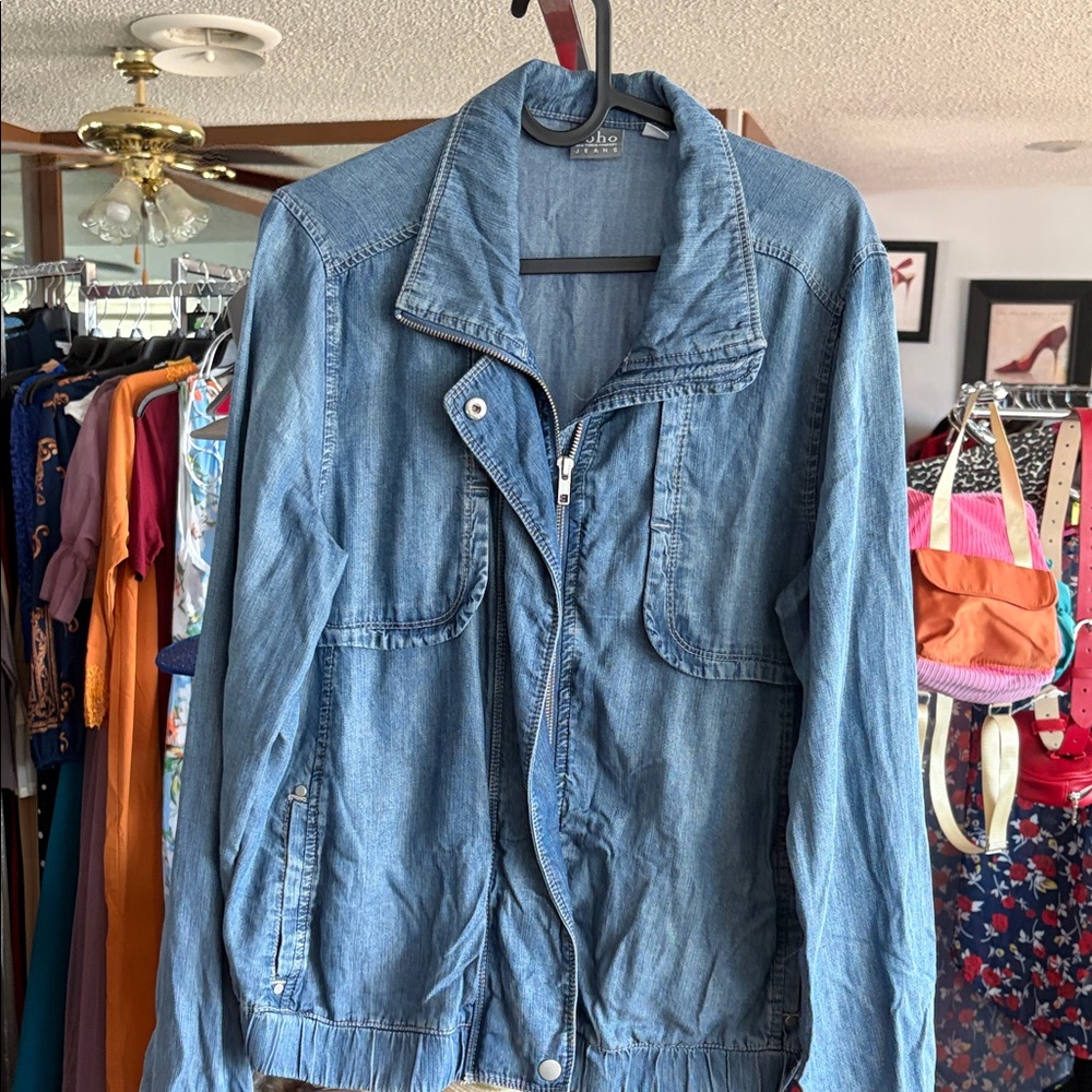 New York & Company Light Blue Denim Jacket